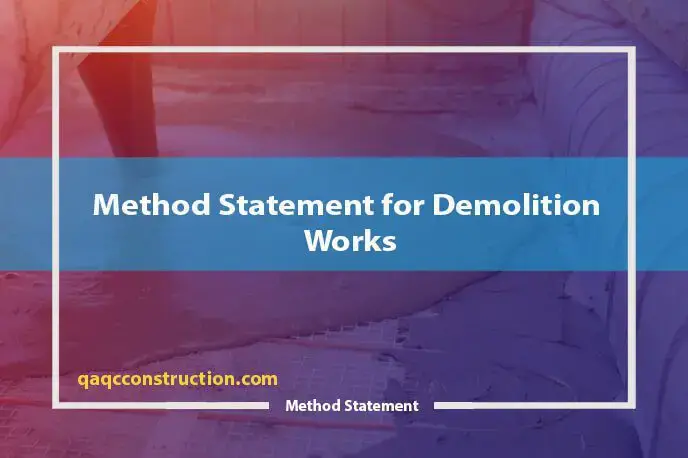 method statement for demolition