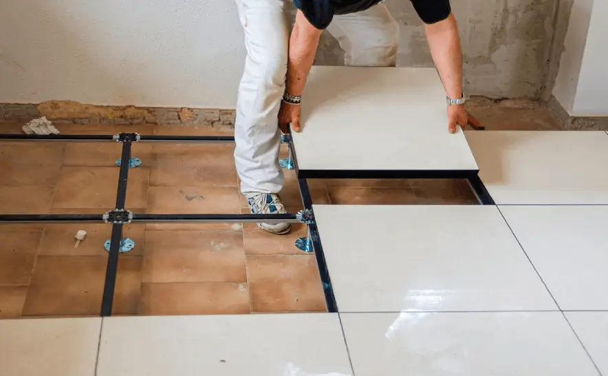 fixing of raised floor panel