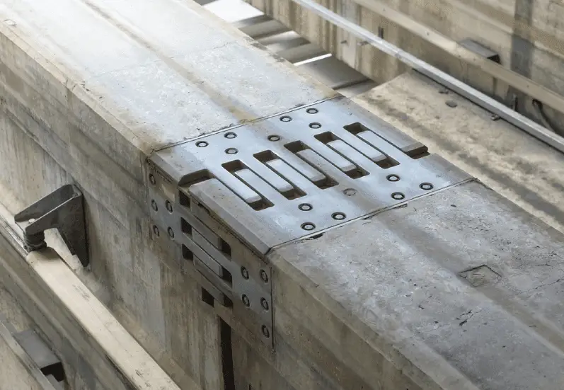 steel plate expansion joint in concrete monorail track