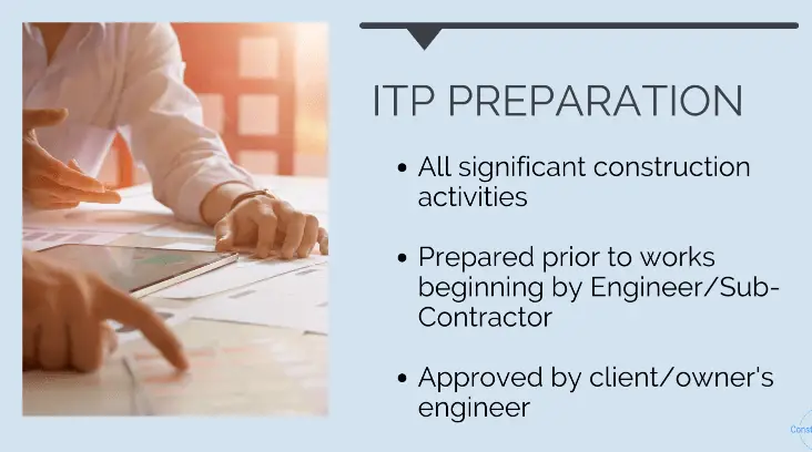 ITP Inspection and Test Plan preparation writing